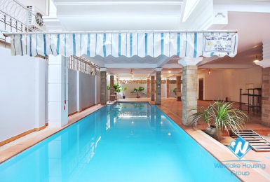 French colonial house with swimming pool for rent in Westlake area, Hanoi